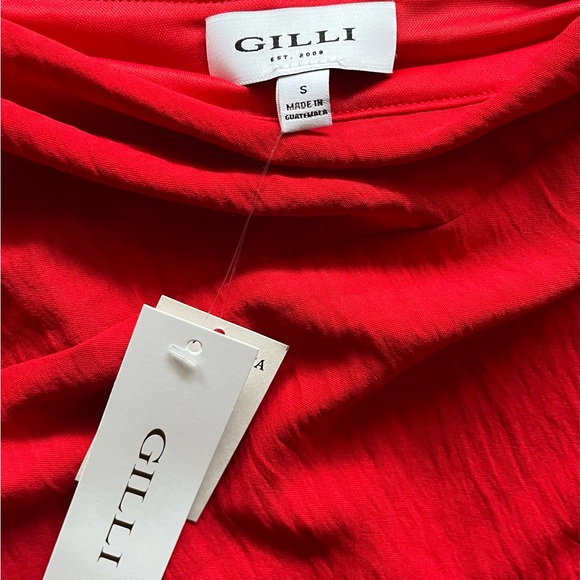 Gilli One Shoulder Classic Red Dress, Size S, NWT - Picture 7 of 10